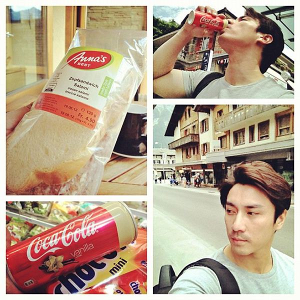 โป๊บ จากกองถ่าย คุณชายปวรรุจ ที่สวิส : 